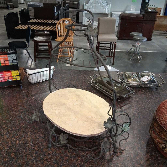 Wrought Iron Wine & Glasses Holder