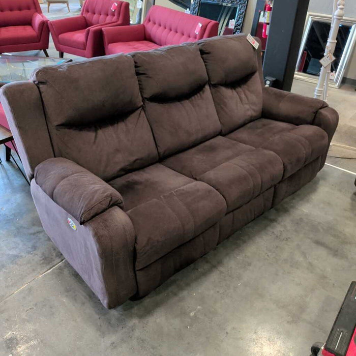 "Marvel" Brown Fabric Pwh Sofa