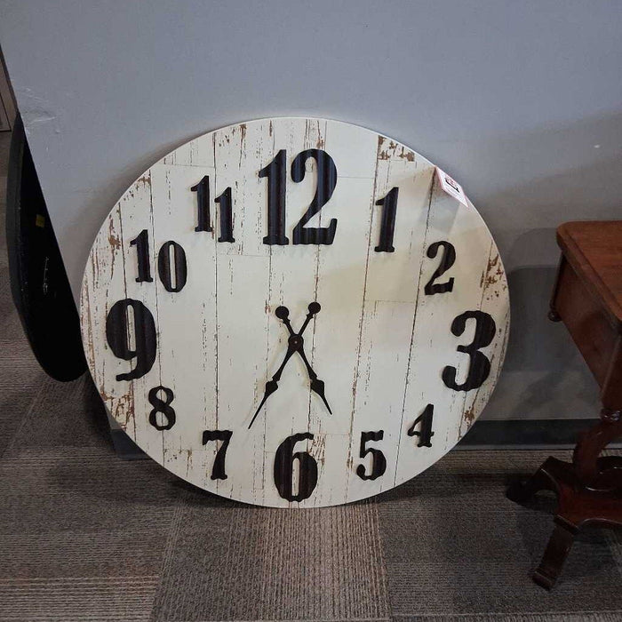 Rustic White Wall Clock