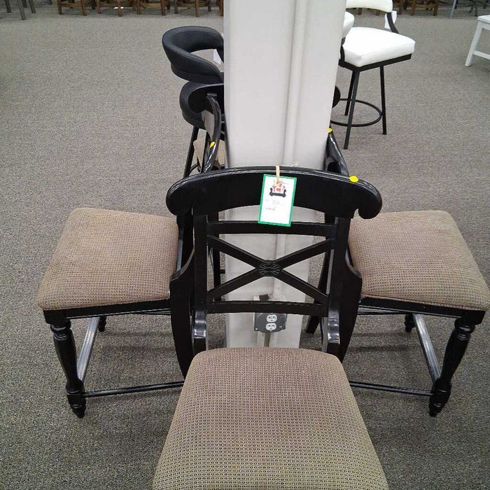 Set 4 Black Framed Barstools