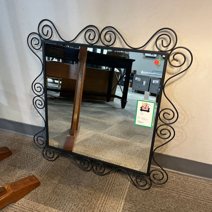 Black Metal Frame Mirror