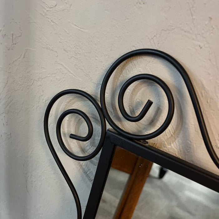 Black Metal Frame Mirror