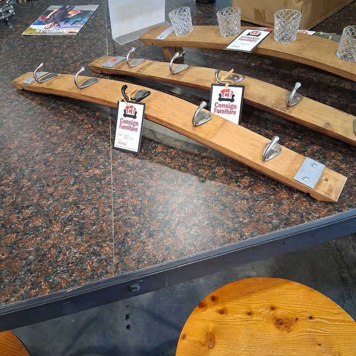 Wine Cask Wall Mount Coat Rack