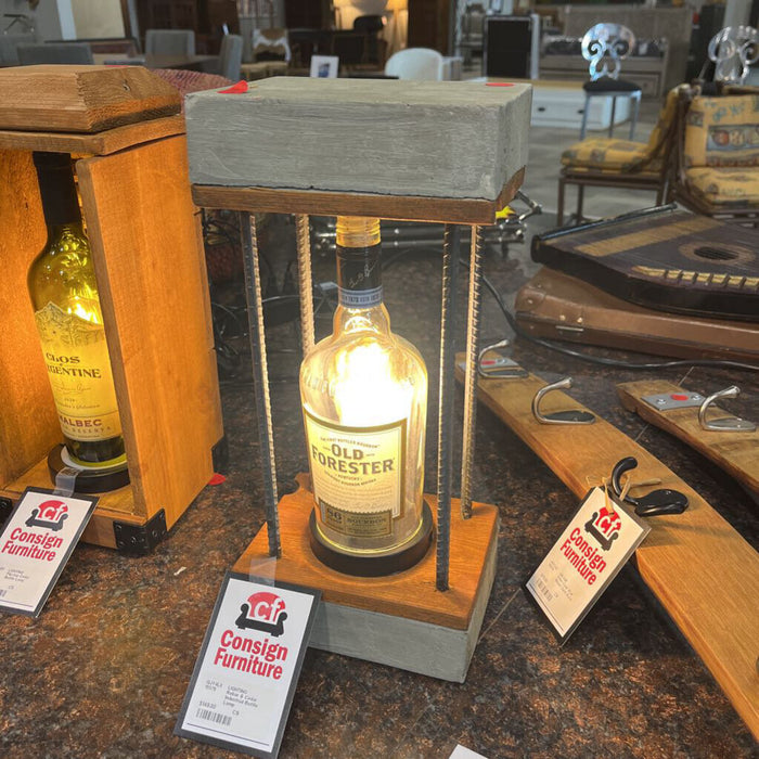 Rebar & Cedar Industrial Bottle Lamp