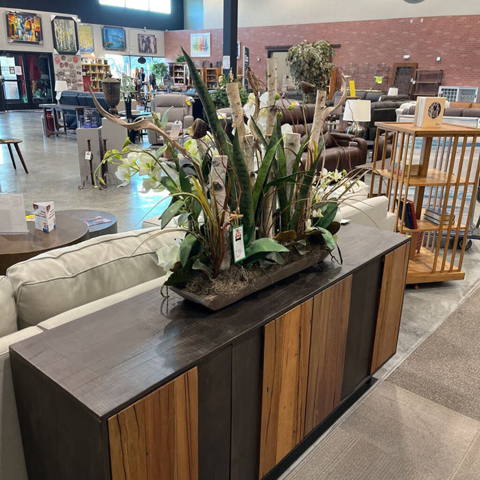 Birch Branch Accent in Long Wood Planter