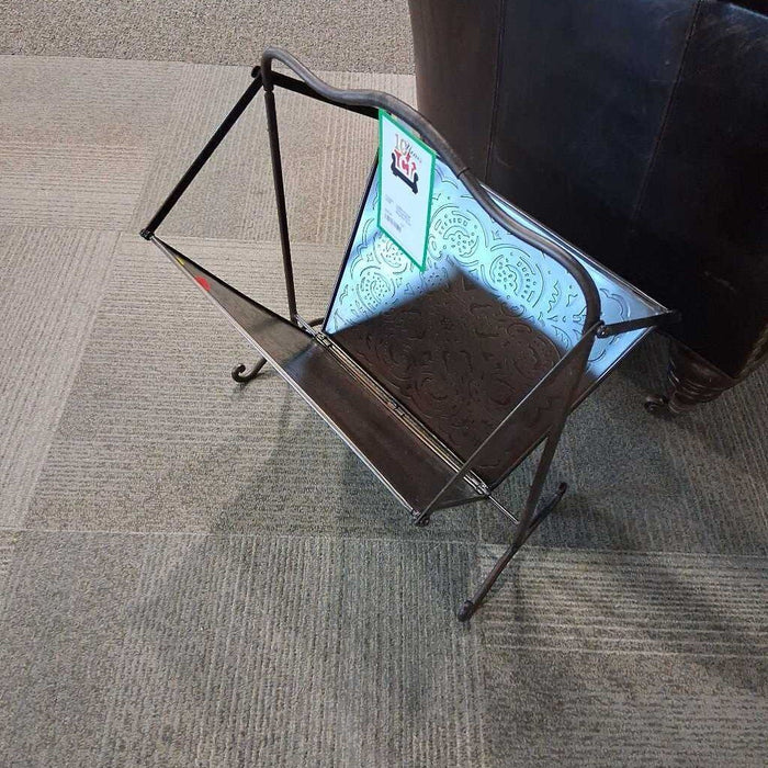 Vintage Metal Magazine Rack