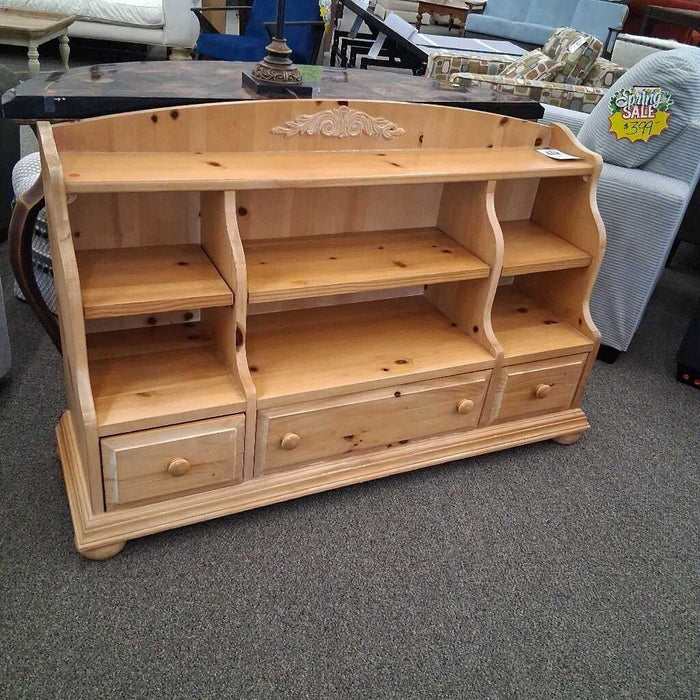 Low Pine Shelving Unit