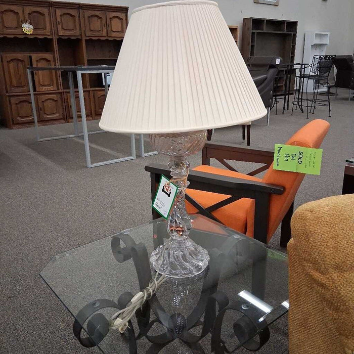 Pair of Vintage Glass Lamps