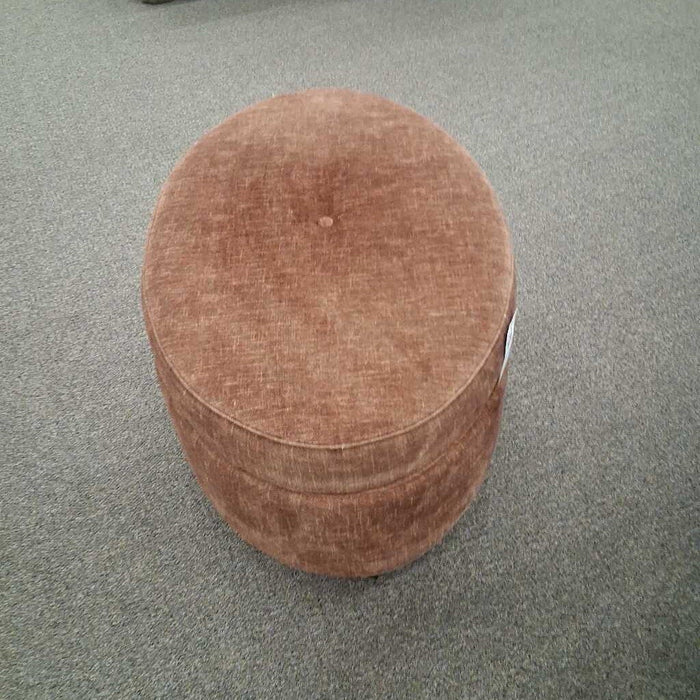 Brown Fabric Storage Ottoman