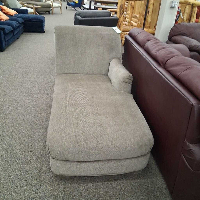 Gray Fabric Chaise Lounge