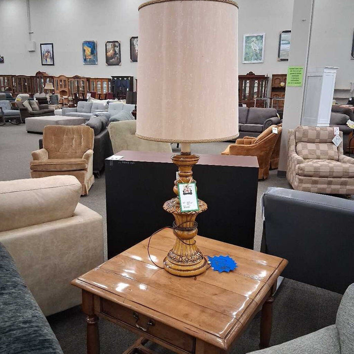Vintage Ceramic Lamp w/ Tall Shade