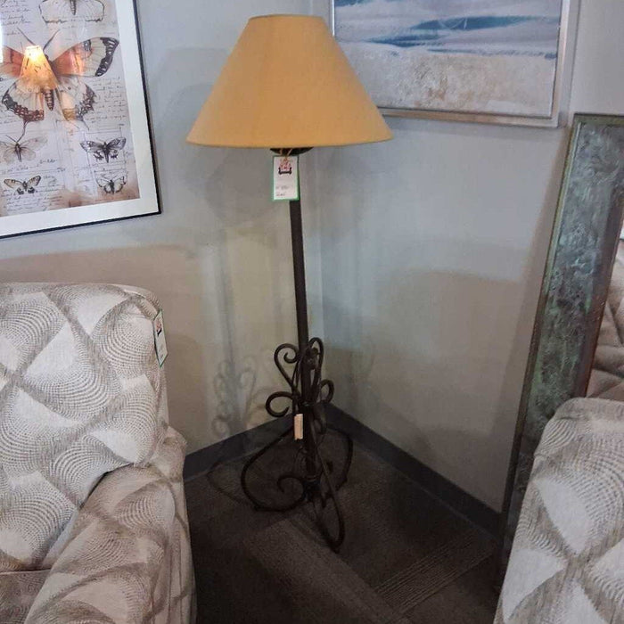 Brown Metal Floor Lamp