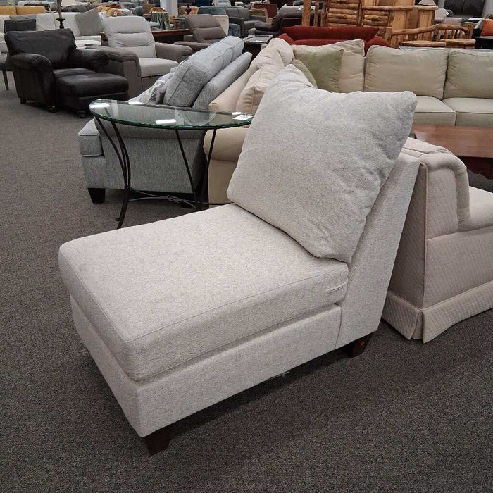 Beige Fabric Slipper Chair