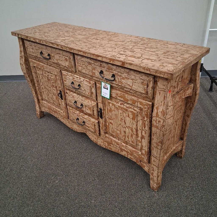 Blonde Distressed Pattern Buffet
