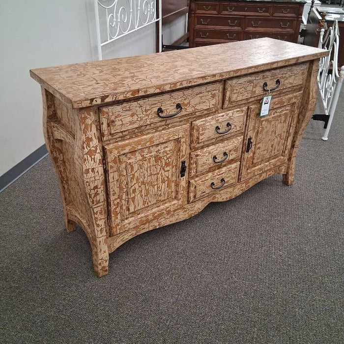 Blonde Distressed Pattern Buffet