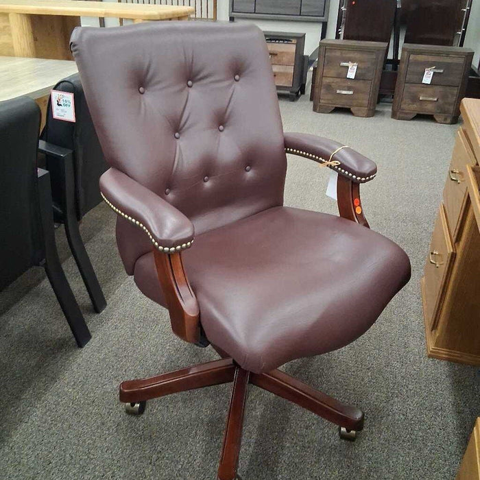 Hon Burgundy Leather Computer Chair