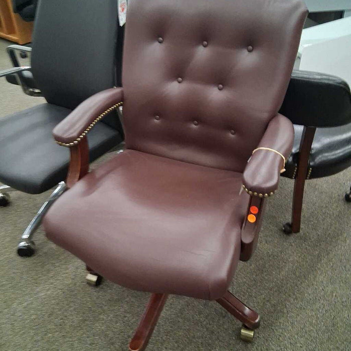 Hon Burgundy Leather Computer Chair