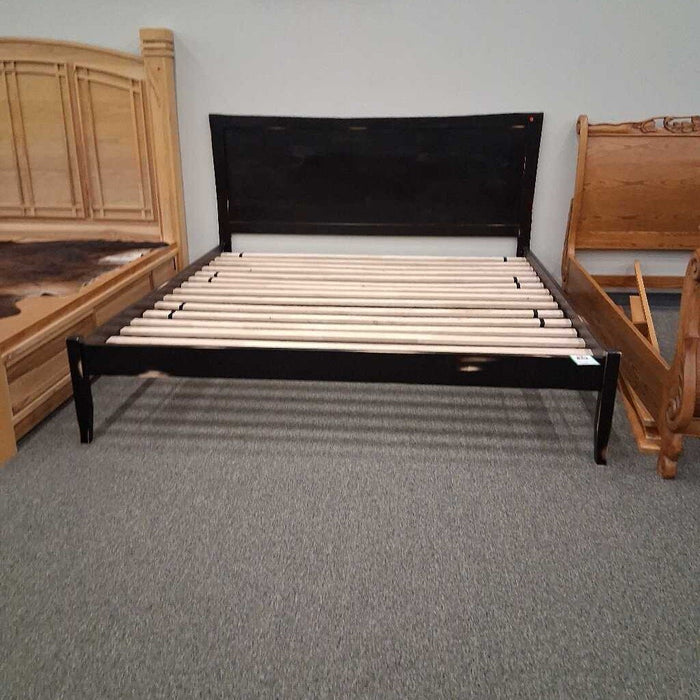 Black E.King Panel Bed
