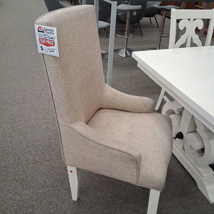 White Farm Style Table w/ 2 Leaves & 6 Chairs