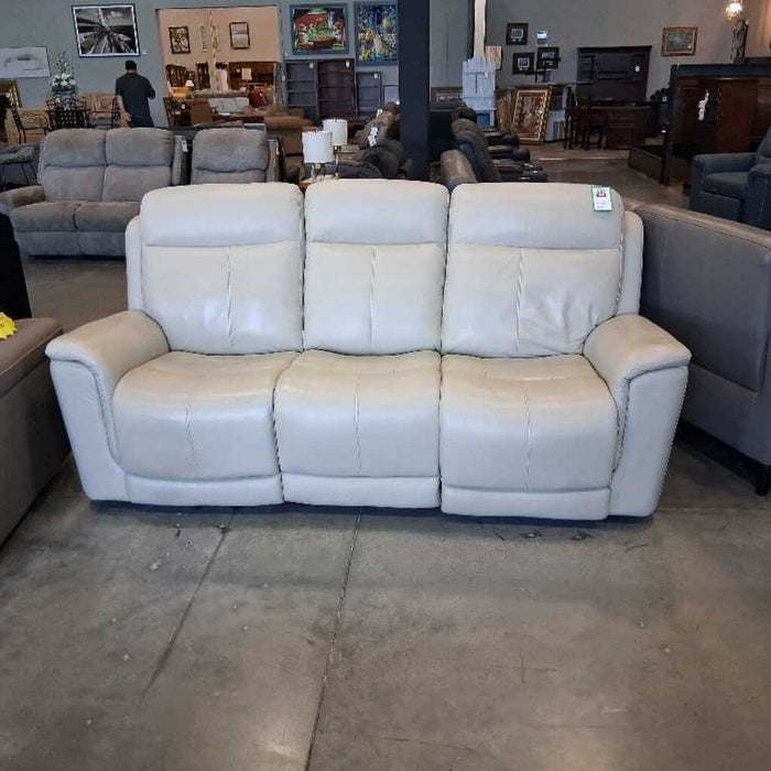 Cream Leather PwhL Sofa