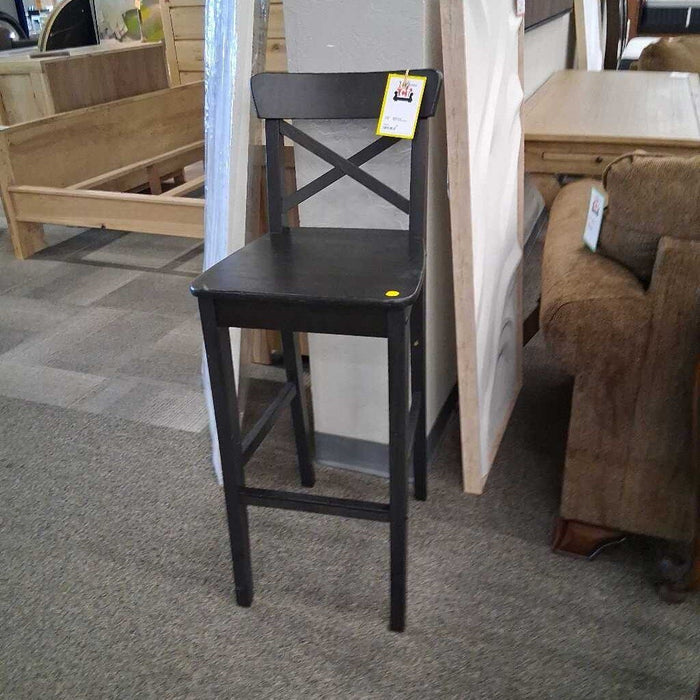 Black Wood Stool