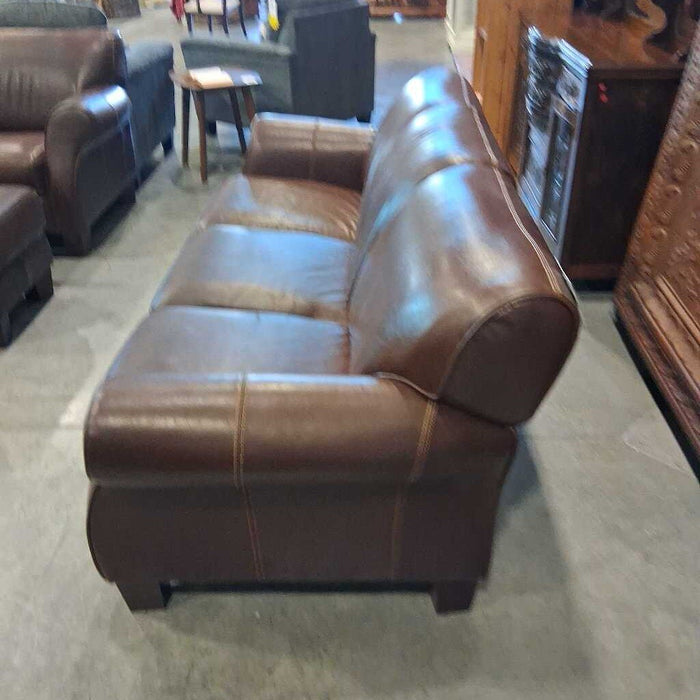Chateau D'ax Brown Leather Sofa
