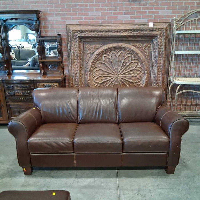 Chateau D'ax Brown Leather Sofa