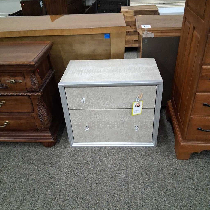 Gray 2 Drawer Nightstand