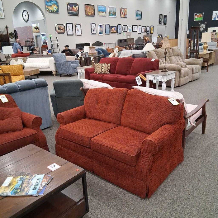 LaZboy Red Fabric Loveseat