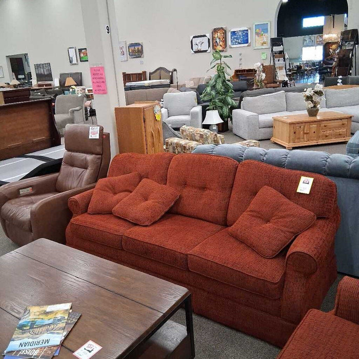LaZboy Red Fabric Sleeper Sofa