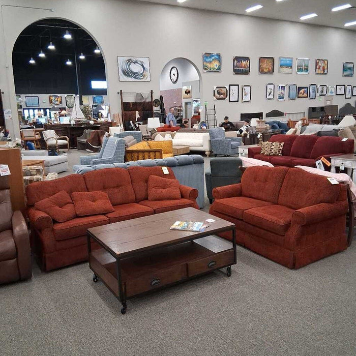 LaZboy Red Fabric Sleeper Sofa