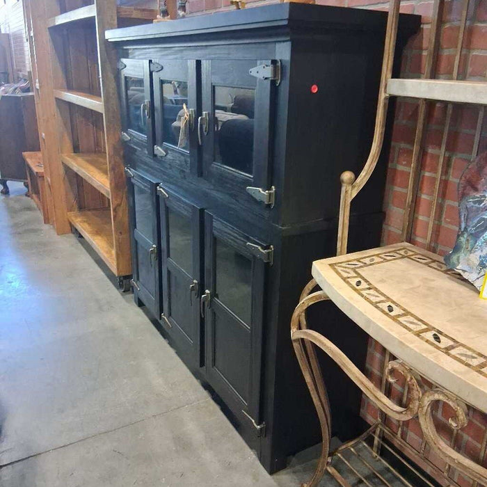 Black 2pc. Display Cabinet