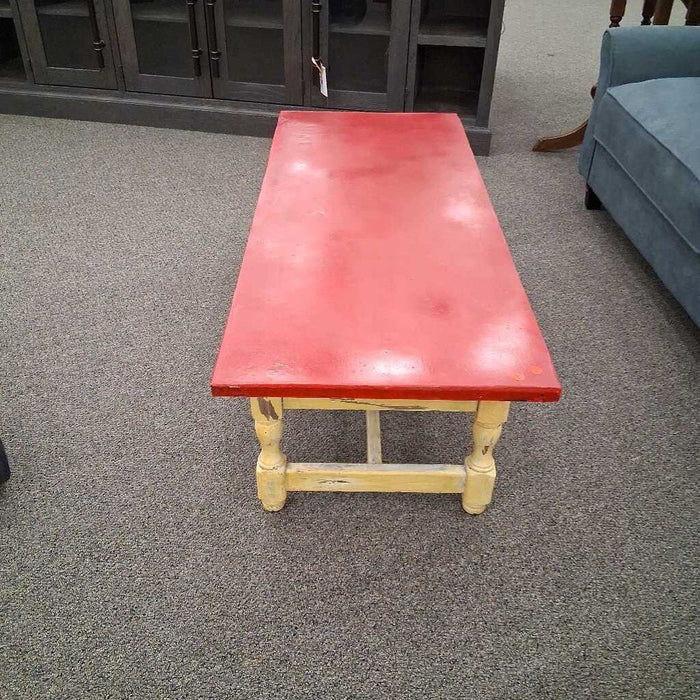 Harden Distressed Red Coffee Table