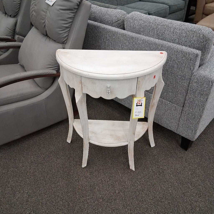 White Distressed Entry Table