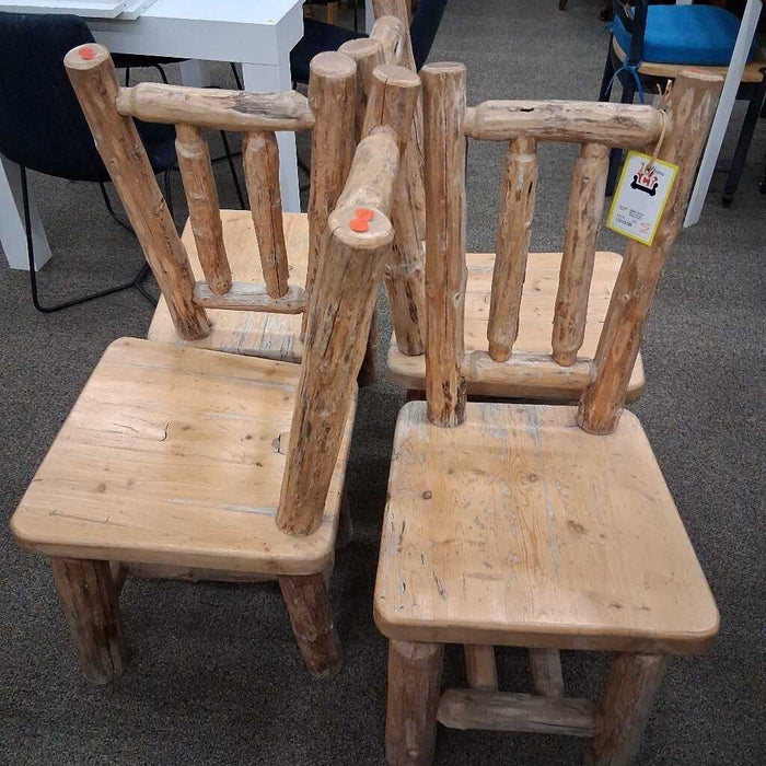 Set of 4 Log Dining Chairs