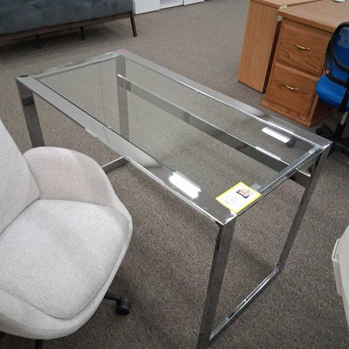 Silver & Glass Writing Desk