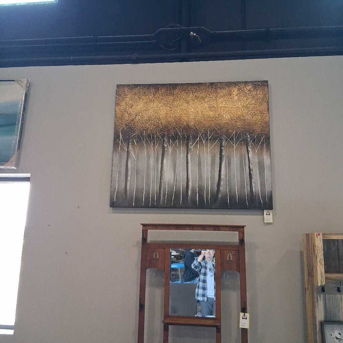 Lg. Gold & Silver Tree Painting