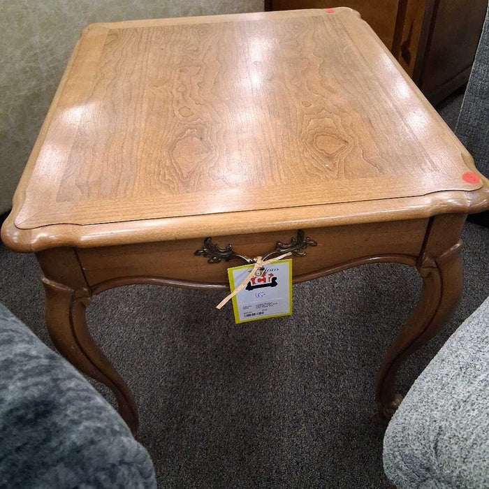 Vintage Light Oak Side Table