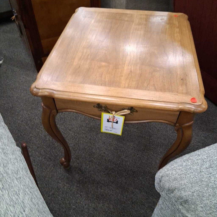 Vintage Light Oak Side Table