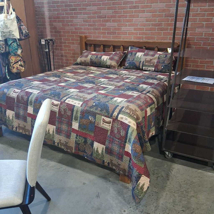 Wood King Bed W Slats