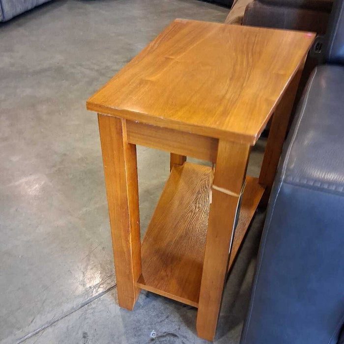 Wooden Wedge End Table