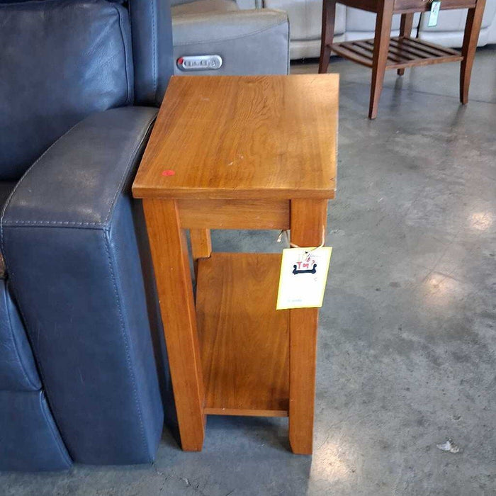 Wooden Wedge End Table