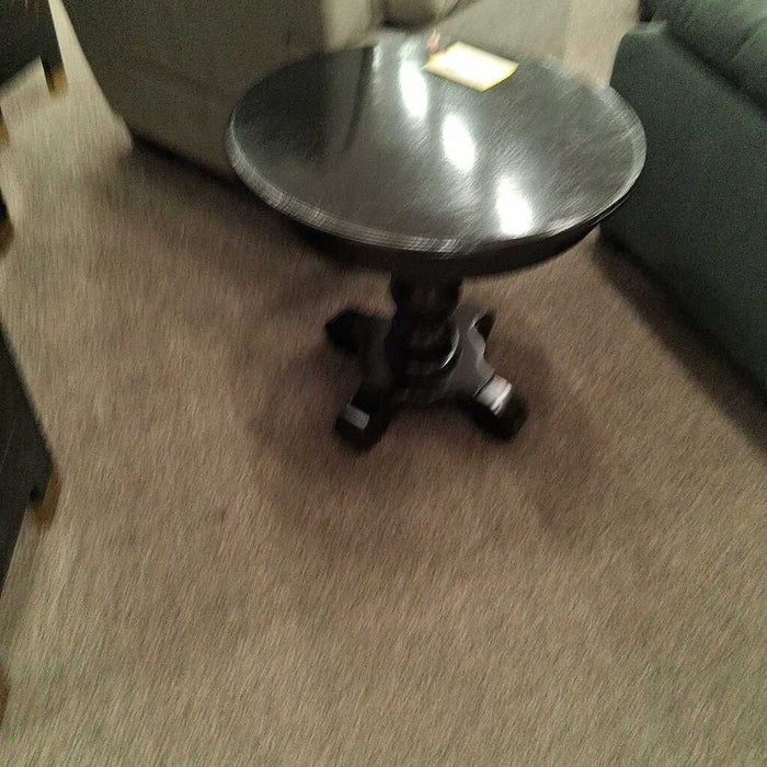 Black Round End Table