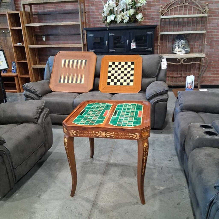 Italian Inlaid Game Table w/ Extra Legs