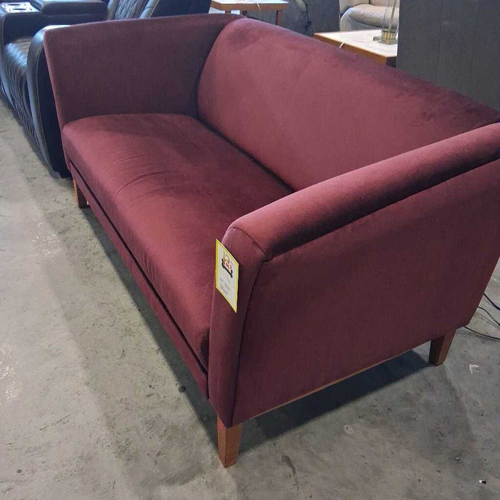 Wine Velvet Loveseat