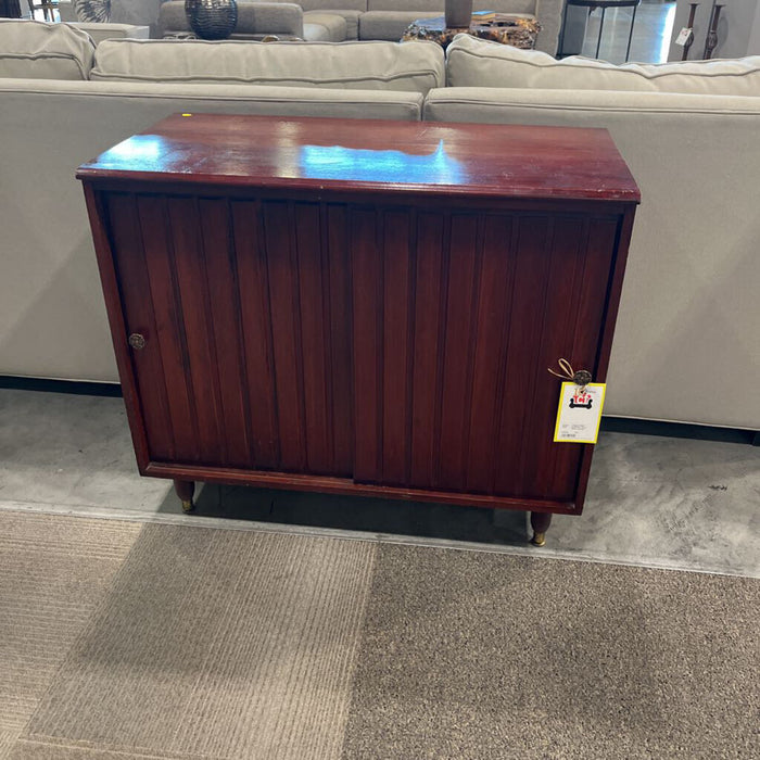 Small Red Wood Media Console