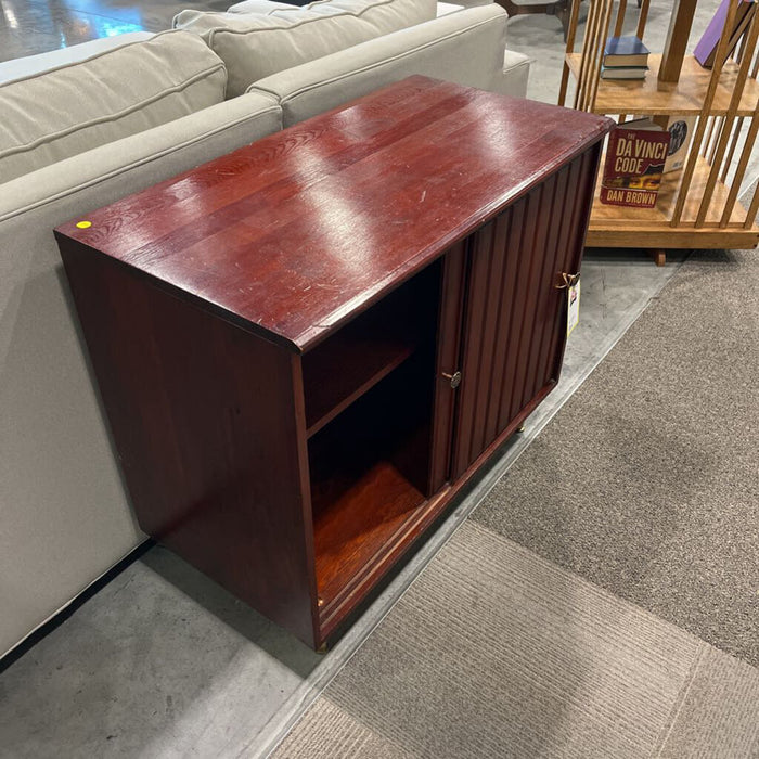 Small Red Wood Media Console