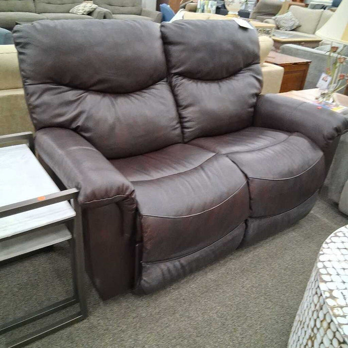 LaZboy "James" Leather Rec. Loveseat
