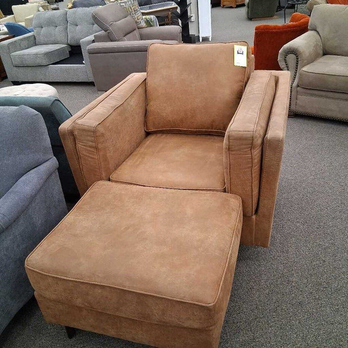 Ashley "Maimz" Tan Chair w/ Ottoman