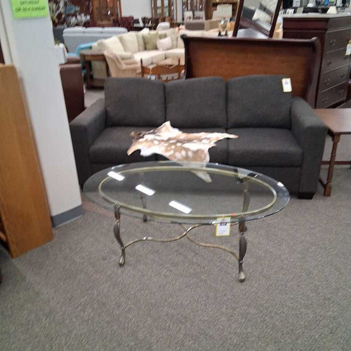 Glass and Bronze Coffee Table